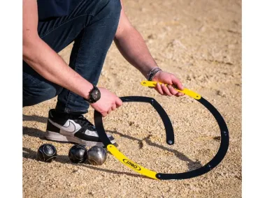 OBUT Cercle de pétanque pliantNoir/Jaune