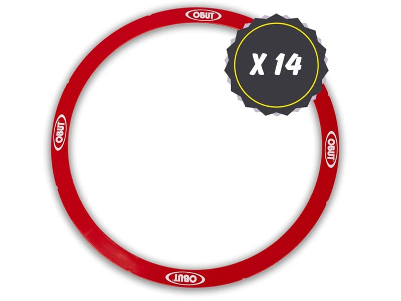 OBUT Lot 14 Cercles rígids Vermell