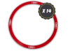 OBUT Lot 14 Cercles rígids Vermell