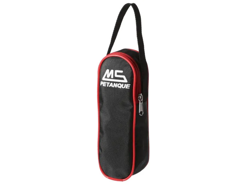  MS Estuche 3 bolas Nylon Negro/Rojo