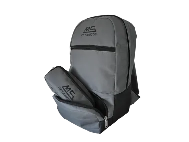 MS Mochila porta bolas petanca SACAD gris + estuche POCHETTE