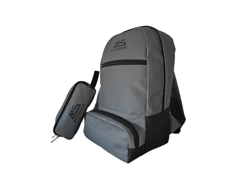 MS Sac à dos Gris SACAD + étui POCHETTE